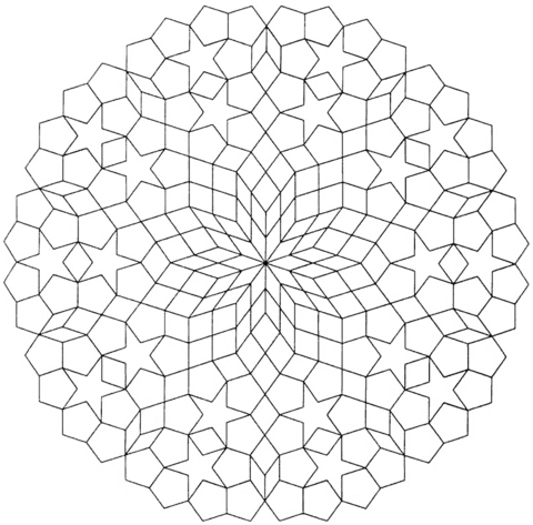 Geometric Mandala With Hexagons And Rhombus Coloring Page